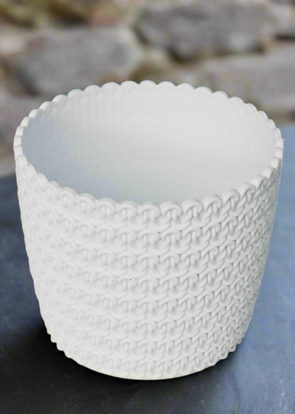 Eco White planter/Cover pots - 11cm (suitable for 10cm potted plants)