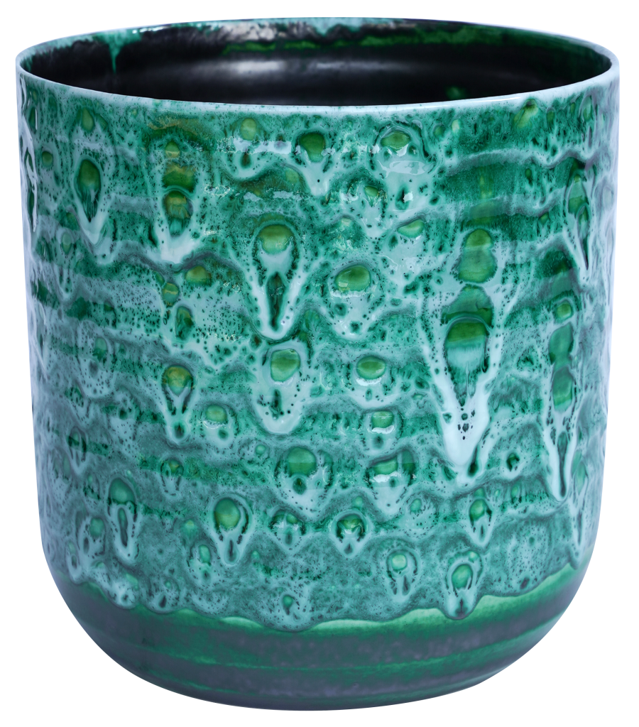 Emerald Reactive Glaze Planter (suitable for 12c growing pots)